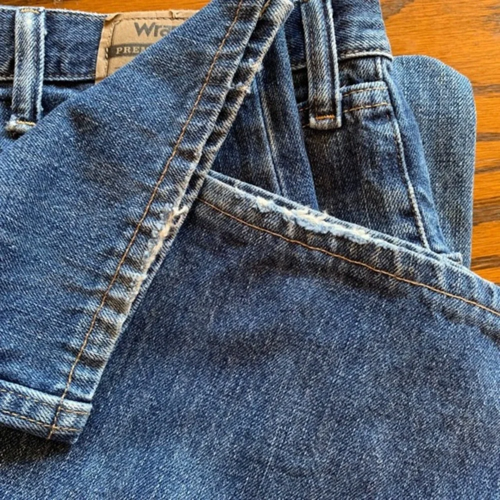 Wrangler Premium Quality Mens 40x30 Straight Fit‎ Blue Jeans 954T1MS Workwear